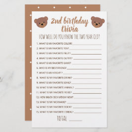 Lámina Segunda Trivia de Cumpleaños Cuán Bien Conoce El J