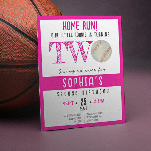 Lámina Segundo cumpleaños de Cute Rookie Basketball Chica