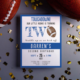 Lámina Segundo cumpleaños de Cute Rookie Football Budget 