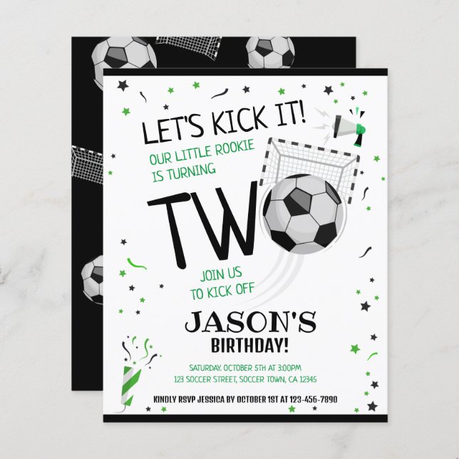 Lámina Segundo cumpleaños del pequeño presupuesto de fútb (Anverso / Reverso)