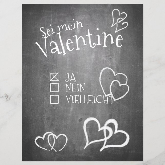 Lámina Sei mein Valentine (Anverso)