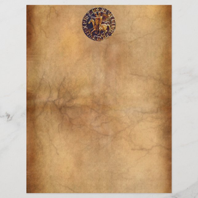 Lámina Sello medieval de los Caballeros Templarios (Anverso)