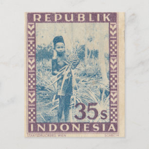 Lámina Sello postal de Indonesia