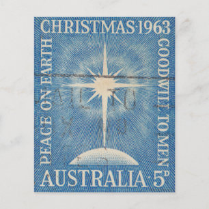 Lámina Sello postal de navidades de Australia