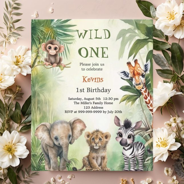 Lámina Selva salvaje de un safari 1ª invitación de cumple (Subido por el creador)