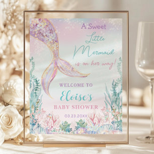 Lámina Señal de bienvenida al mar de Baby Shower de la si