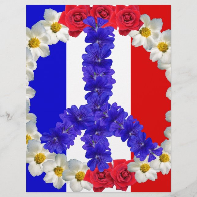 Lámina señal de paz de bandera francesa (Anverso)