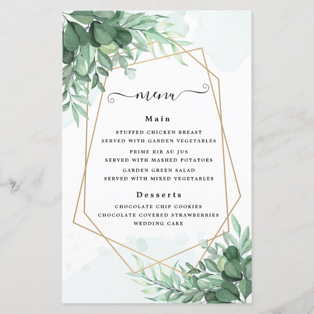 Lámina Sencilla caligrafía vegetación rústica (Anverso)