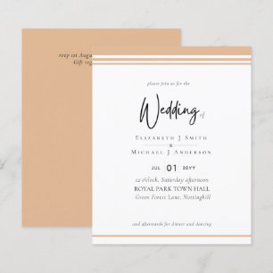 Lámina Sencilla elegancia Coral Peach Moderno Boda de Pre