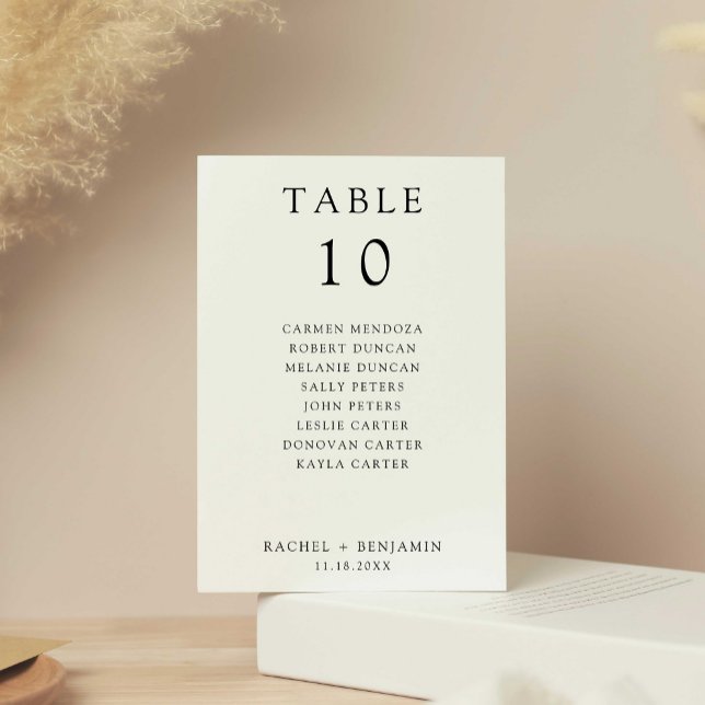 Lámina Sencilla tabla de asientos de Boda blanco negro mí (Subido por el creador)