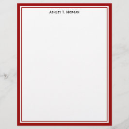 Lámina Sencillez Letras Personalizadas en Blanco Rojo Pro