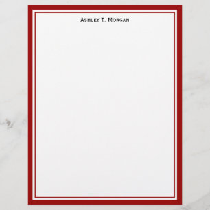 Lámina Sencillez Letras Personalizadas en Blanco Rojo Pro