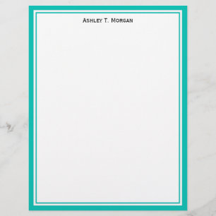 Lámina Sencillez Verde azulado blanco personalizado Lette