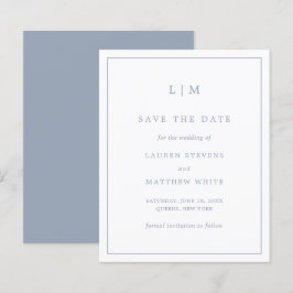 Lámina Sencillo Ahorro de Boda en Azul Polvoriento Guarda