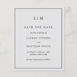 Lámina Sencillo Ahorro de Boda Gris Claro Save the Date