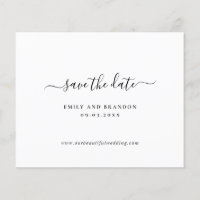 Sencillo Ahorro Minimalista Boda Ahorra La Fecha