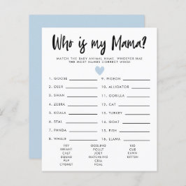 Lámina Sencillo Corazón Azul Quién Es Mi Mamá Juego De Ba