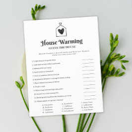 Lámina Sencillo Juego de Fiesta de Calentamiento de Casa 