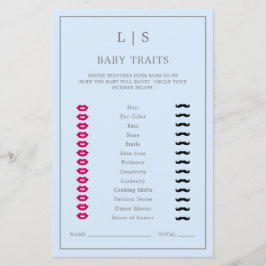 Lámina Sencillo juego de los rasgos del bebé azul niño Cu