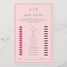 Lámina Sencillos rasgos rosados para bebé juego de Baby S