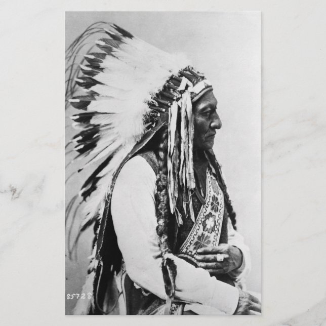 Lámina Sentando a Bull, un sioux de Hunkpapa (Anverso)
