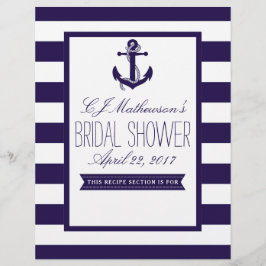 Lámina Separador de ducha de novia de banda de la Marina 