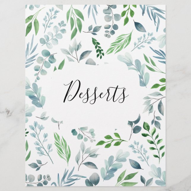 Lámina Separador de tabulación de acuarela para encuadern (Anverso)