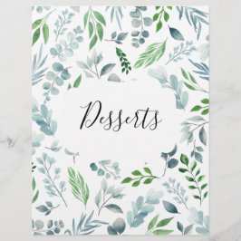 Lámina Separador de tabulación de acuarela para encuadern