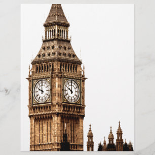 Lámina Sepia Big Ben Tower