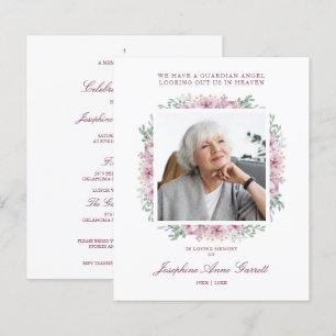 Lámina Servicio de recuerdo de fotos funerarias rosadas