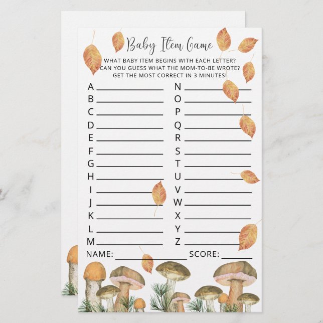 Lámina Setas acuáticas - Juego de artículos para la ducha (Anverso / Reverso)