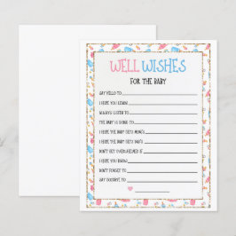 Lámina Sexo de color de agua revela deseos para la tarjet