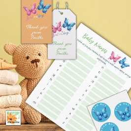 Lámina sexo de mariposa revelar nombres de bebé Fiestas