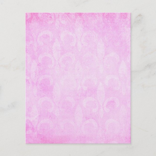 Lámina Shabby Pink Fleur de lis Scrapbook Paper (Anverso)