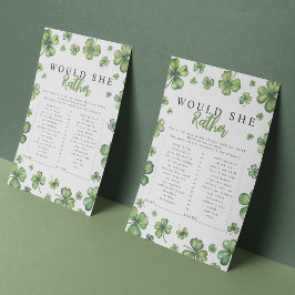 Lámina Shamrock Ella Prefiere Un Juego De Baby Shower