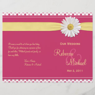 Lámina Shasta Daisy Polka Dot Wedding Program