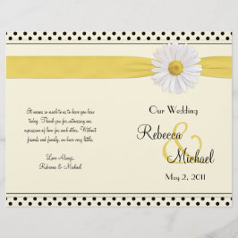 Lámina Shasta Daisy Polka Dot Wedding Program