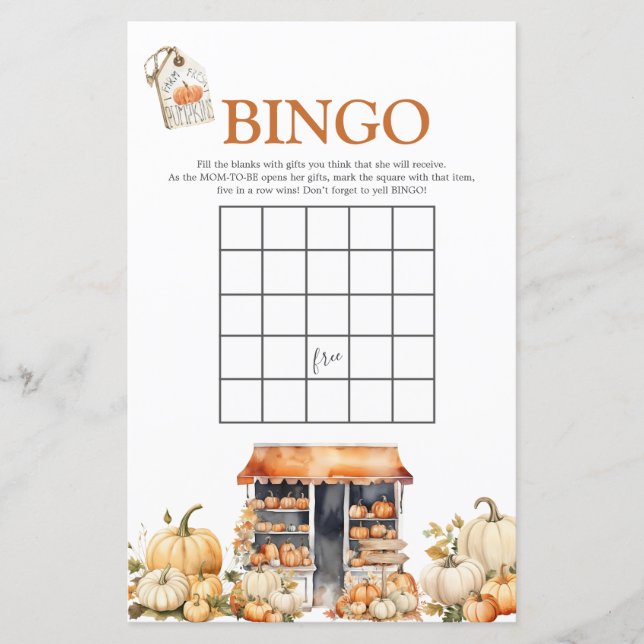 Lámina She's Off The Market Fall Pumpkin Bingo Games (Anverso)