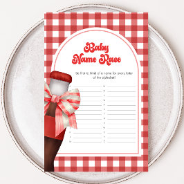 Lámina She's Ready to Pop Baby Shower Baby Name Race Game