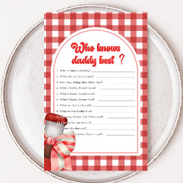 Lámina She's Ready to Pop Shower Who Knows Daddy Game