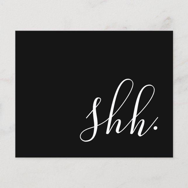 Lámina shh. es una fiesta sorpresa (Anverso)