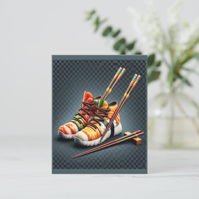 Lámina Shoeshi ME - Esneaker único de sushi (Anverso de pie)