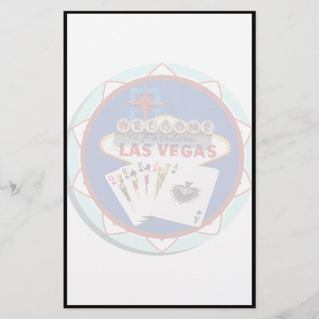 Lámina Signo de bienvenida de las Vegas azul Chip de póqu (Anverso)