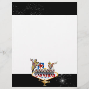 Lámina Signo de bienvenida de Las Vegas en un fondo estel