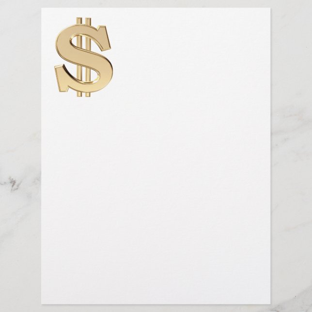 Lámina signo de dólar 3D (Anverso)