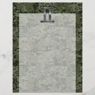 Lámina Signo del Zodiaco Géminis en Camuflaje Digital Ver
