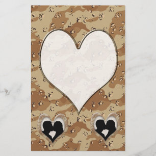 Lámina Silhouette de Besada Pareja (Corazón de Camuflaje)