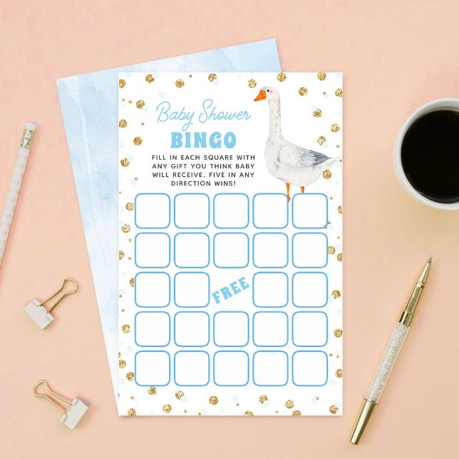 Lámina Silly Goose Baby Shower Bingo Game (Subido por el creador)