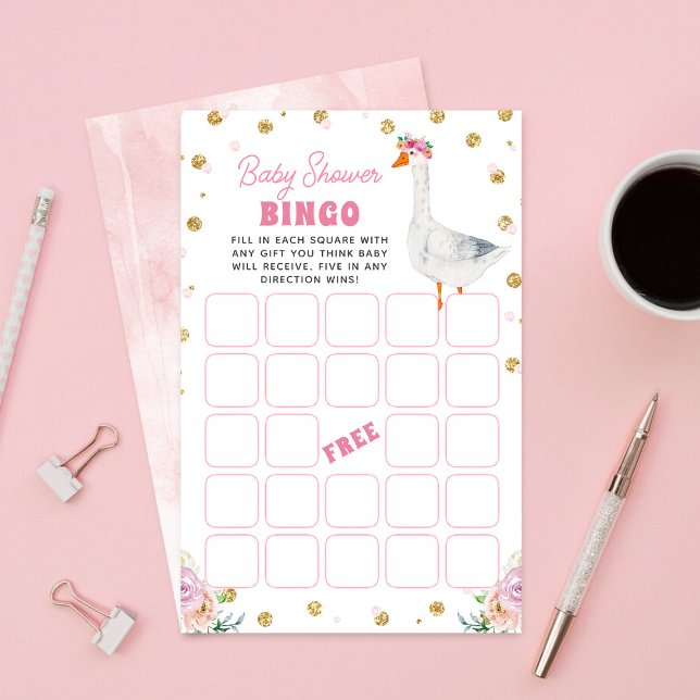 Lámina Silly Goose Baby Shower Bingo Game (Subido por el creador)