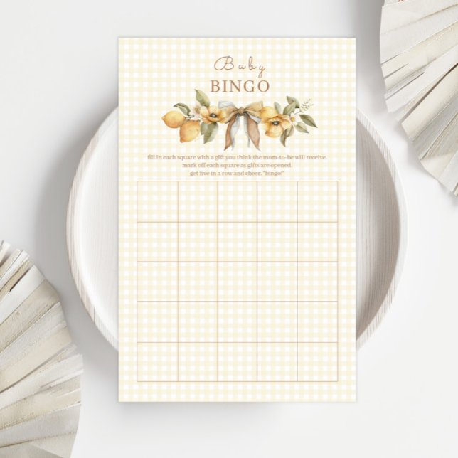 Lámina Silly Goose Lemon Baby Shower Bingo Game (Subido por el creador)